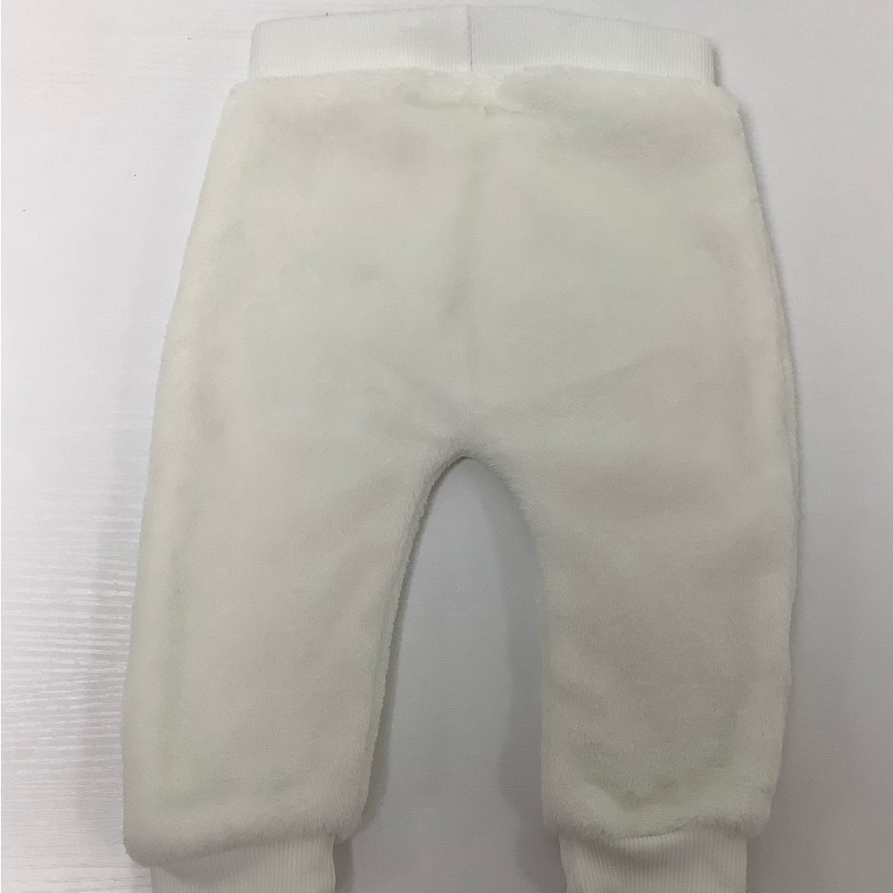 Bon Bebe white fleece. Size 6-9M